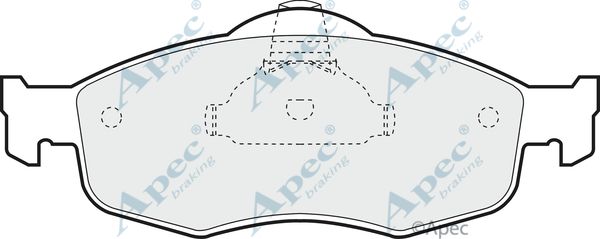 APEC BRAKING Комплект тормозных колодок, дисковый тормоз PAD801